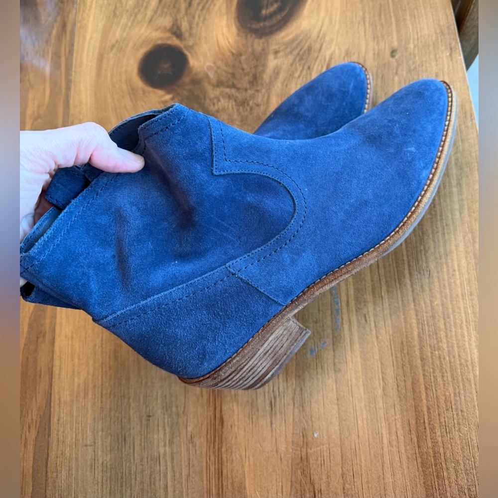 Boden Navy Blue Suede Ankle Boots